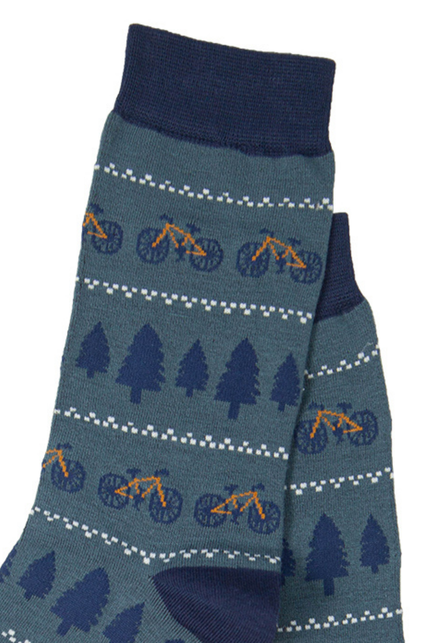 close up of the trees and mountain bike pattern