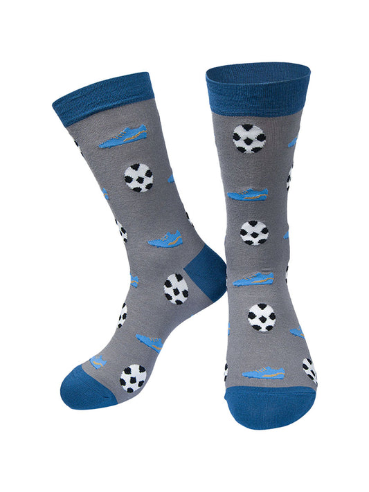 Football Bamboo Socks in Grey