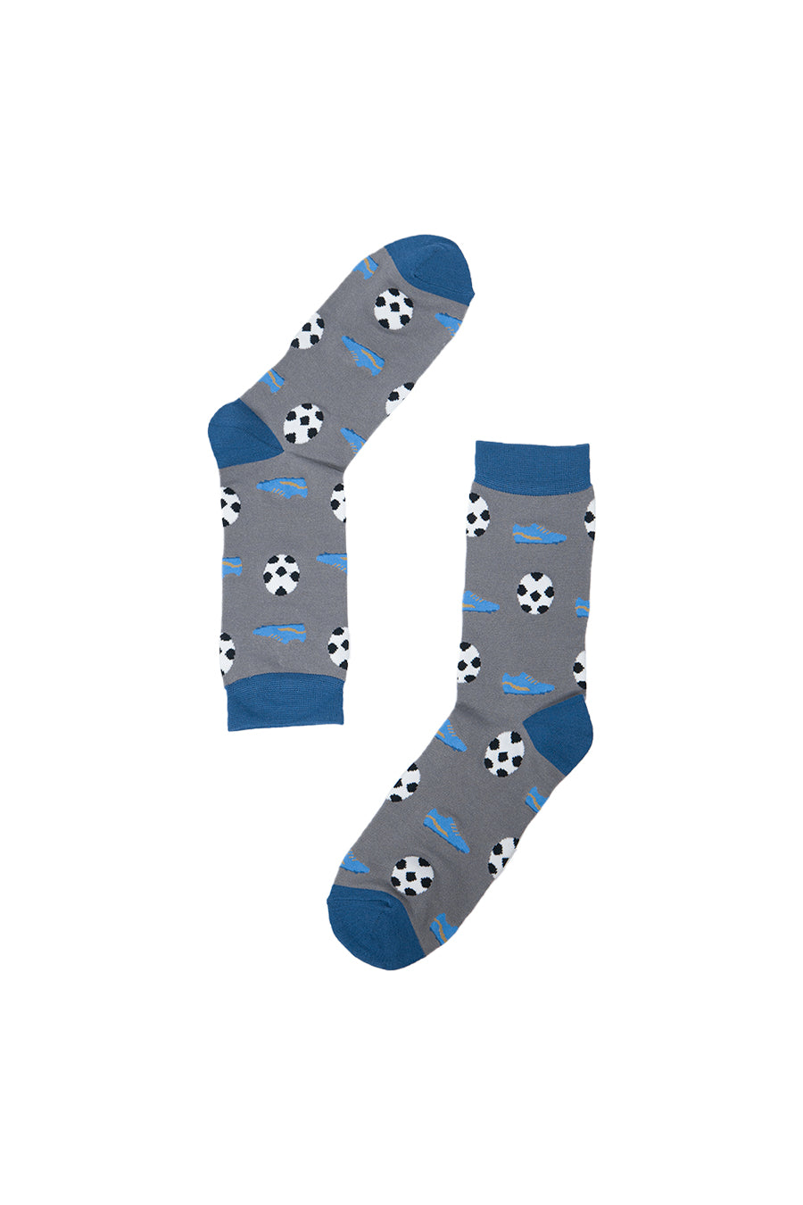 Mens Bamboo Football Socks Soccer Novely Sock Grey