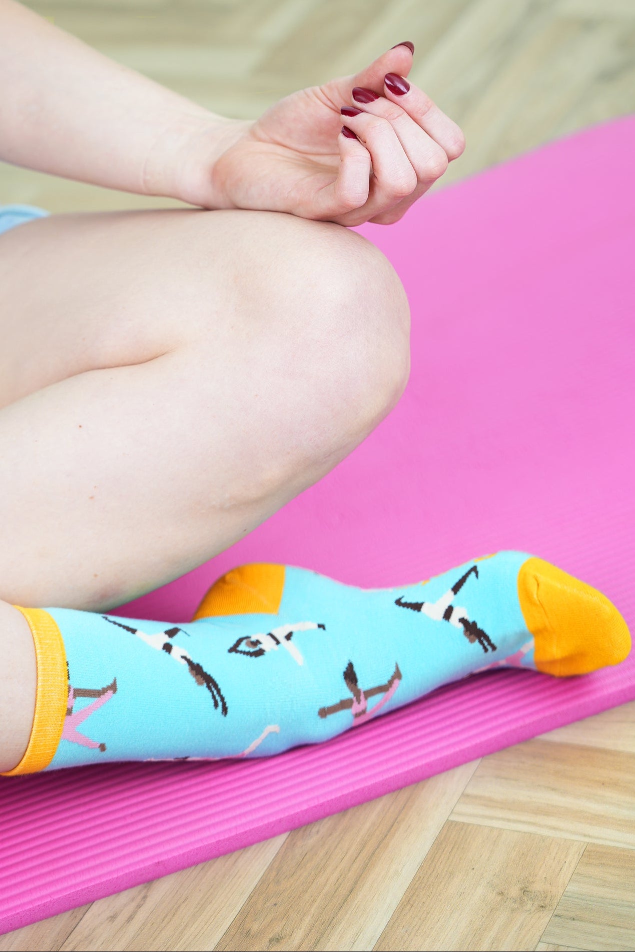 Yoga Bamboo Socks in Blue