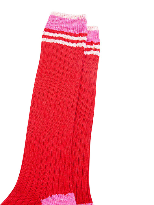Striped-Combed-Cotton-Knee-High-Glitter-Socks-in-Red-Pink-close-up