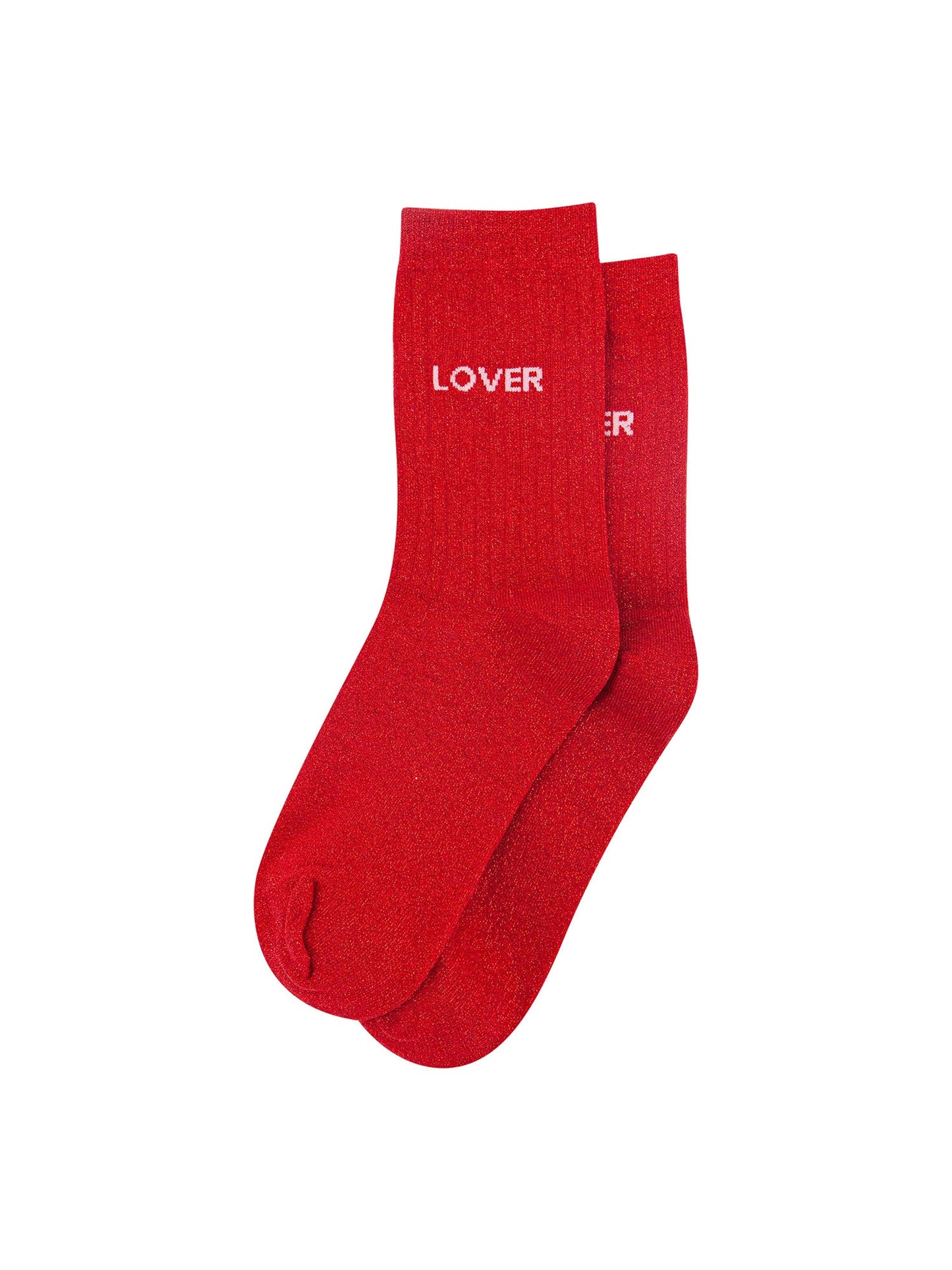 Lover-Glitter-Combed-Cotton-Word-Crew-Socks-for-Women-Red-flat-lay