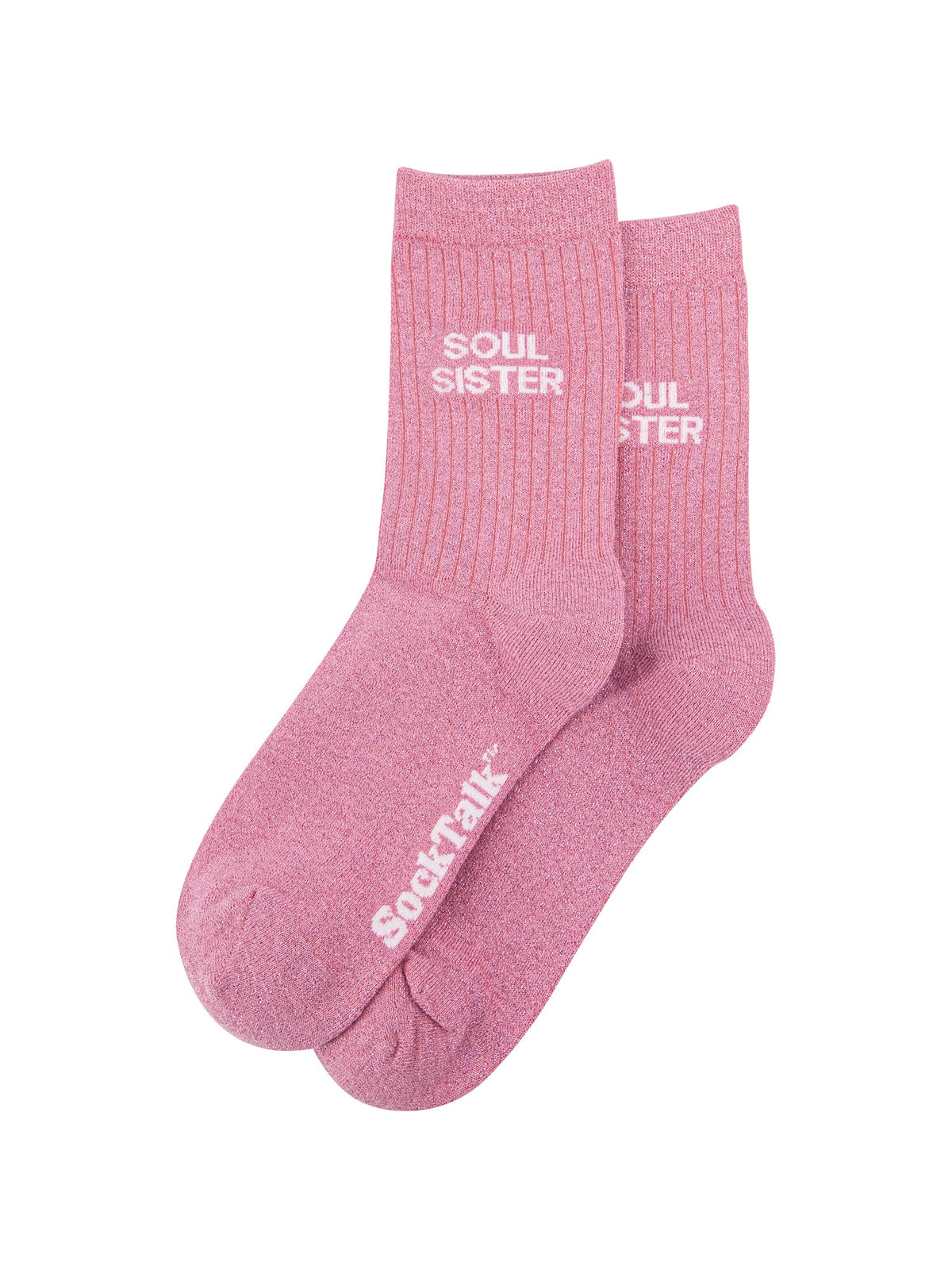 Soul-Sister-Combed-Cotton-Glitter-Socks-in-Light-Pink-Laid-Flat
