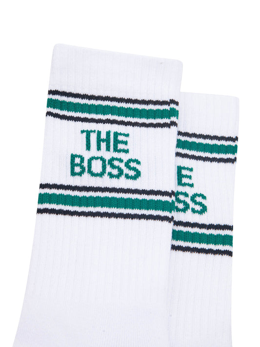 The-Boss-Organic-Cotton-Sports-Socks-in-White/Black-Close-Up