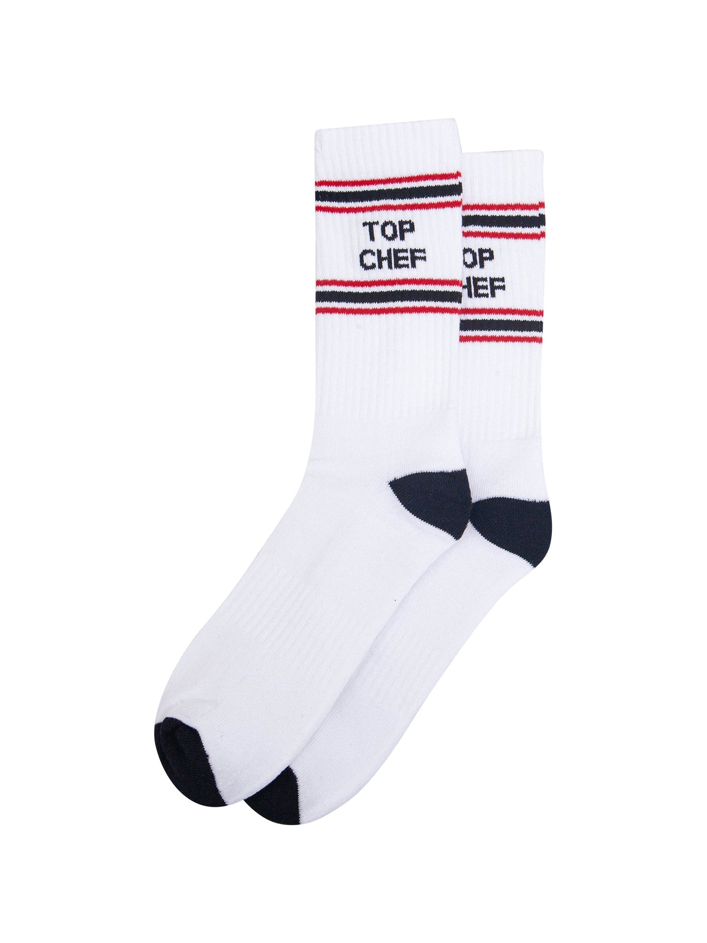 Top-Chef-Organic-Cotton-Sports-Socks-in-White/Black-Laid-Flat
