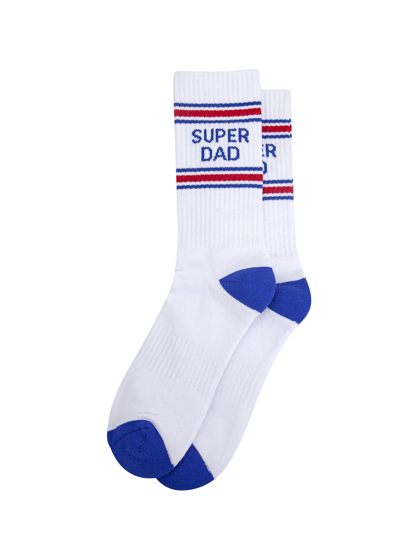 Super-Dad-Organic-Cotton-Sports-Socks-in-White-Lying-Flat