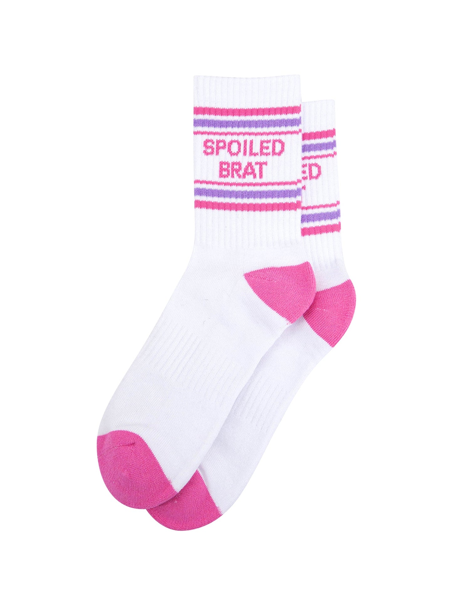 Spoiled-Brat-Organic-Cotton-Sports-Socks-in-White-Lying-Flat