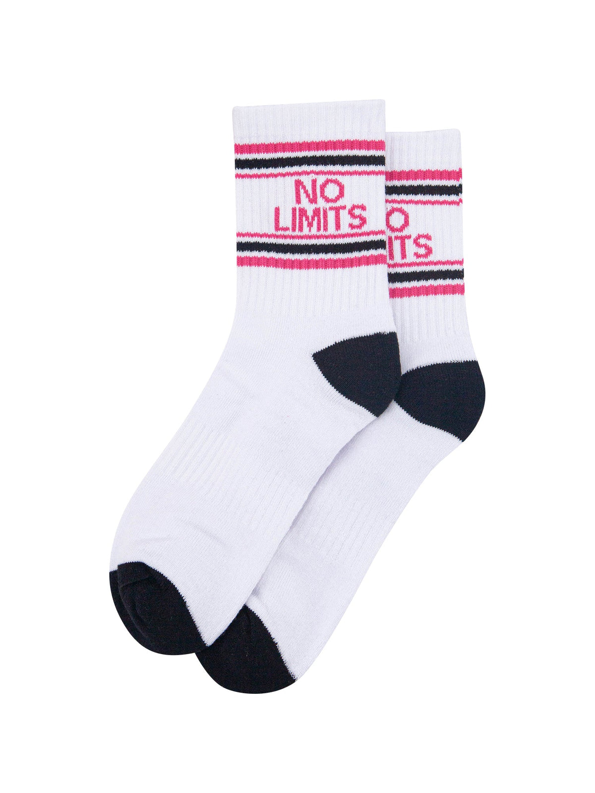 No-Limits-Organic-Cotton-Sports-Socks-in-White/Black-Laid-Flat