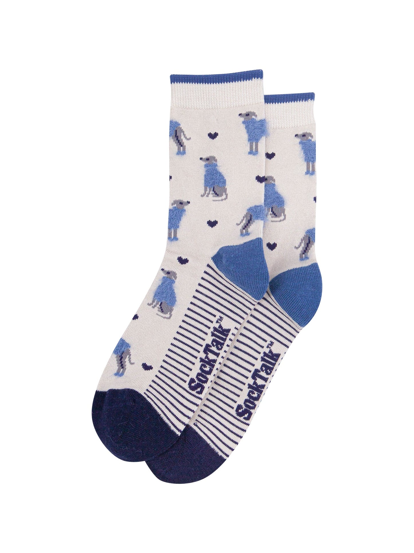 Greyhound-Bamboo-Fluffy-Socks-in-Cream-Laid-Flat