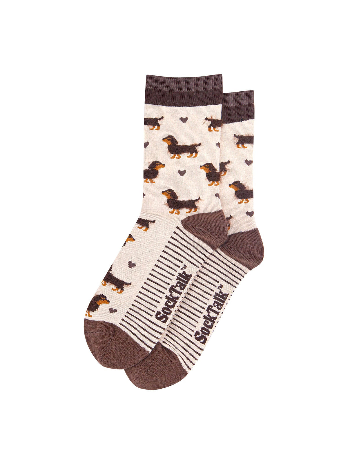 Sausage-Dog-Fluffy-Bamboo-Crew-Socks-Christmas-Cracker-Gift-Box-in-Cream
