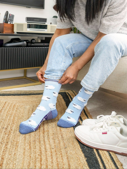 Sheep-Fluffy-Bamboo-Socks-in-Blue-