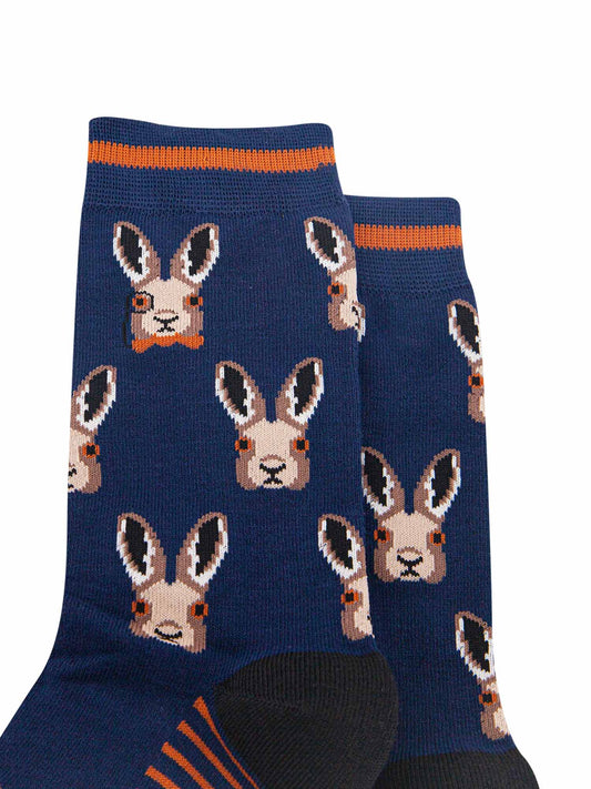 mens-bamboo-socks-navy-blue-black-dapper-hare-close-up