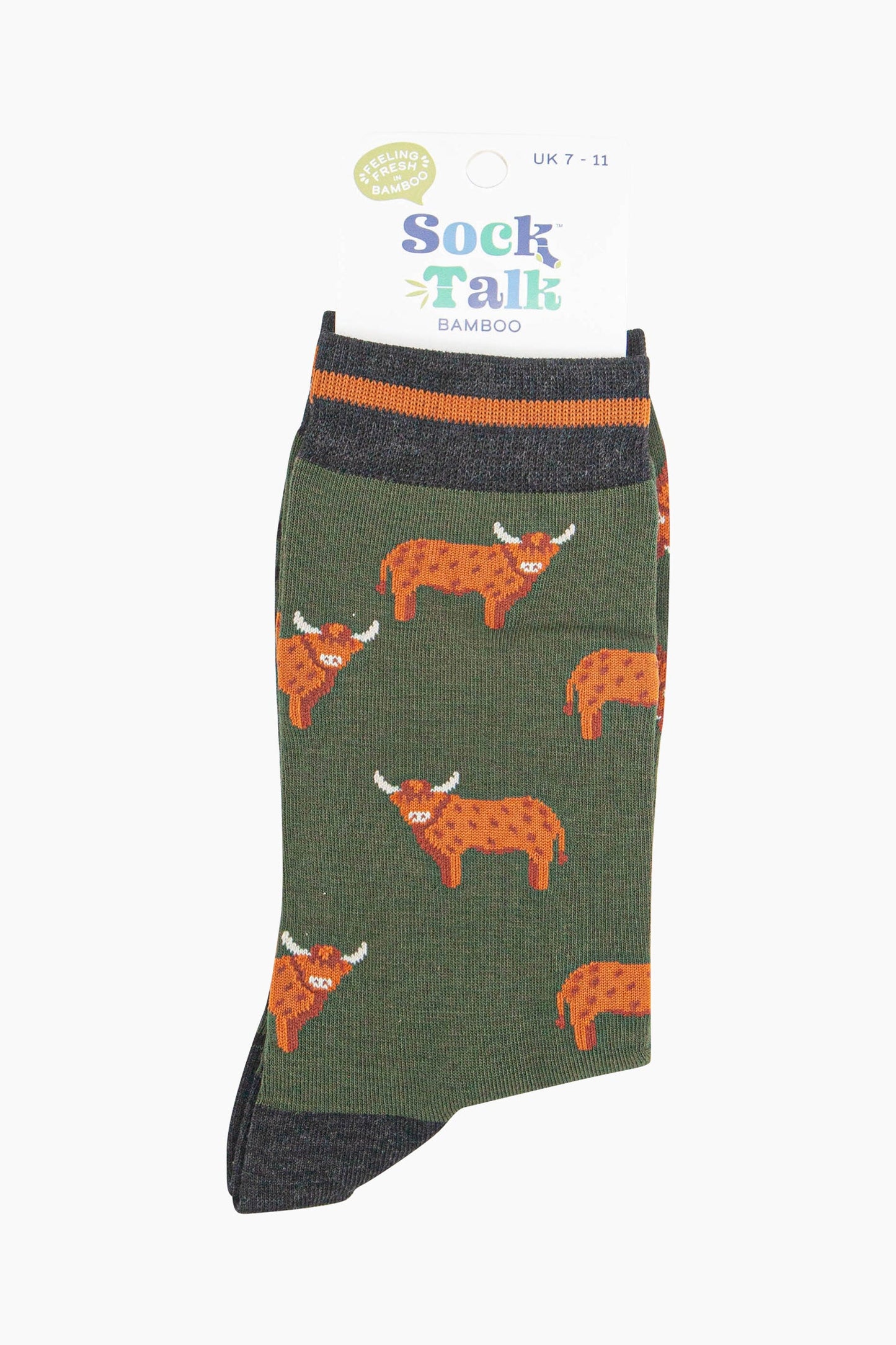 mens-bamboo-socks-khaki-highland-cow-in-sock-talk-packaging-uk-size-7-11