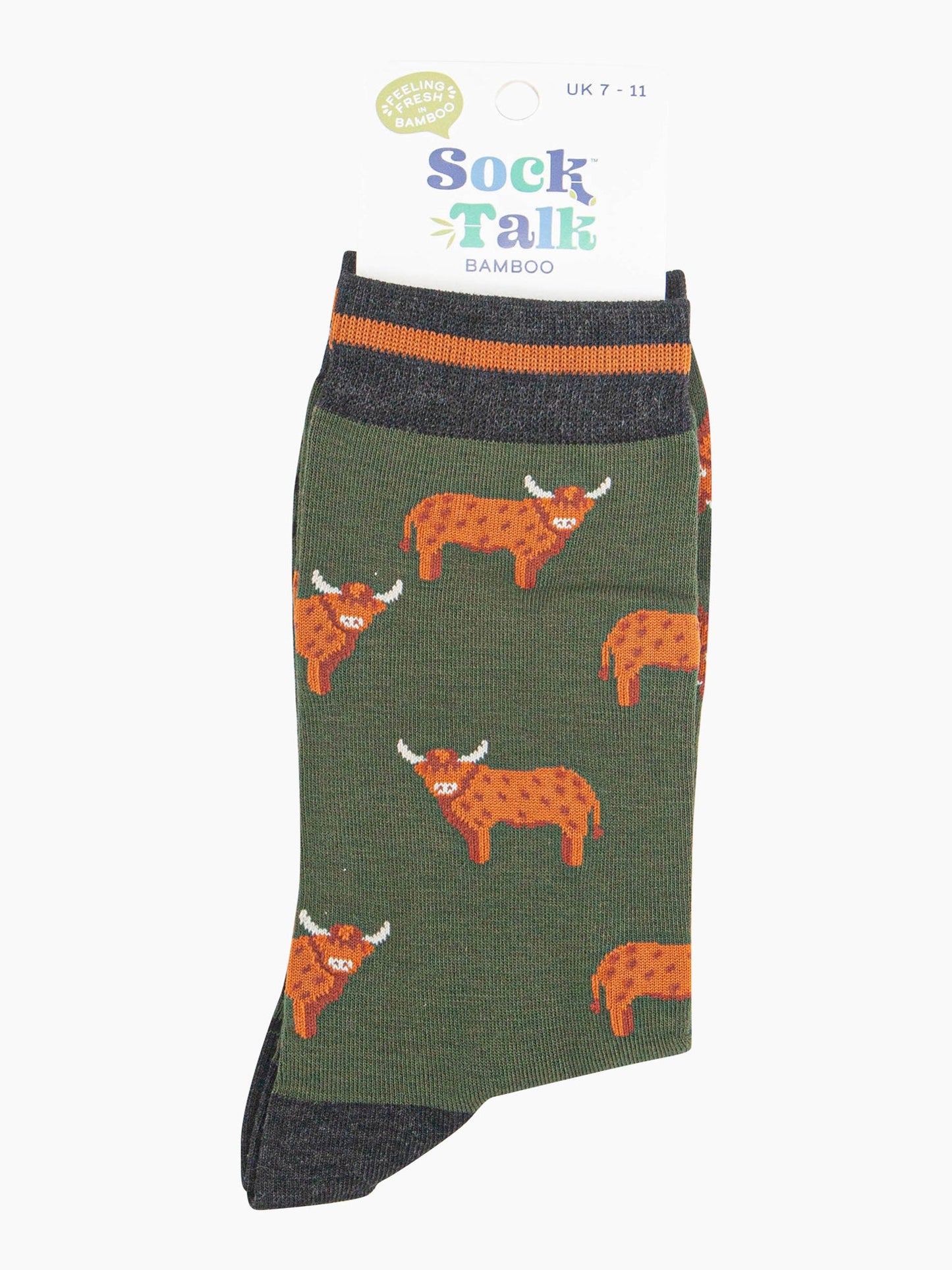 mens-bamboo-socks-khaki-highland-cow-in-sock-talk-packaging-uk-size-7-11