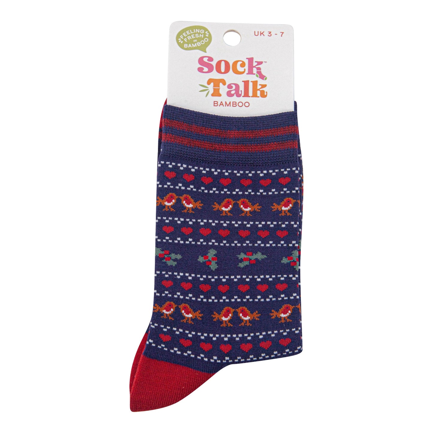 womens-bamboo-socks-navy-blue-red-robin-fair-isle-in-sock-talk-packaging