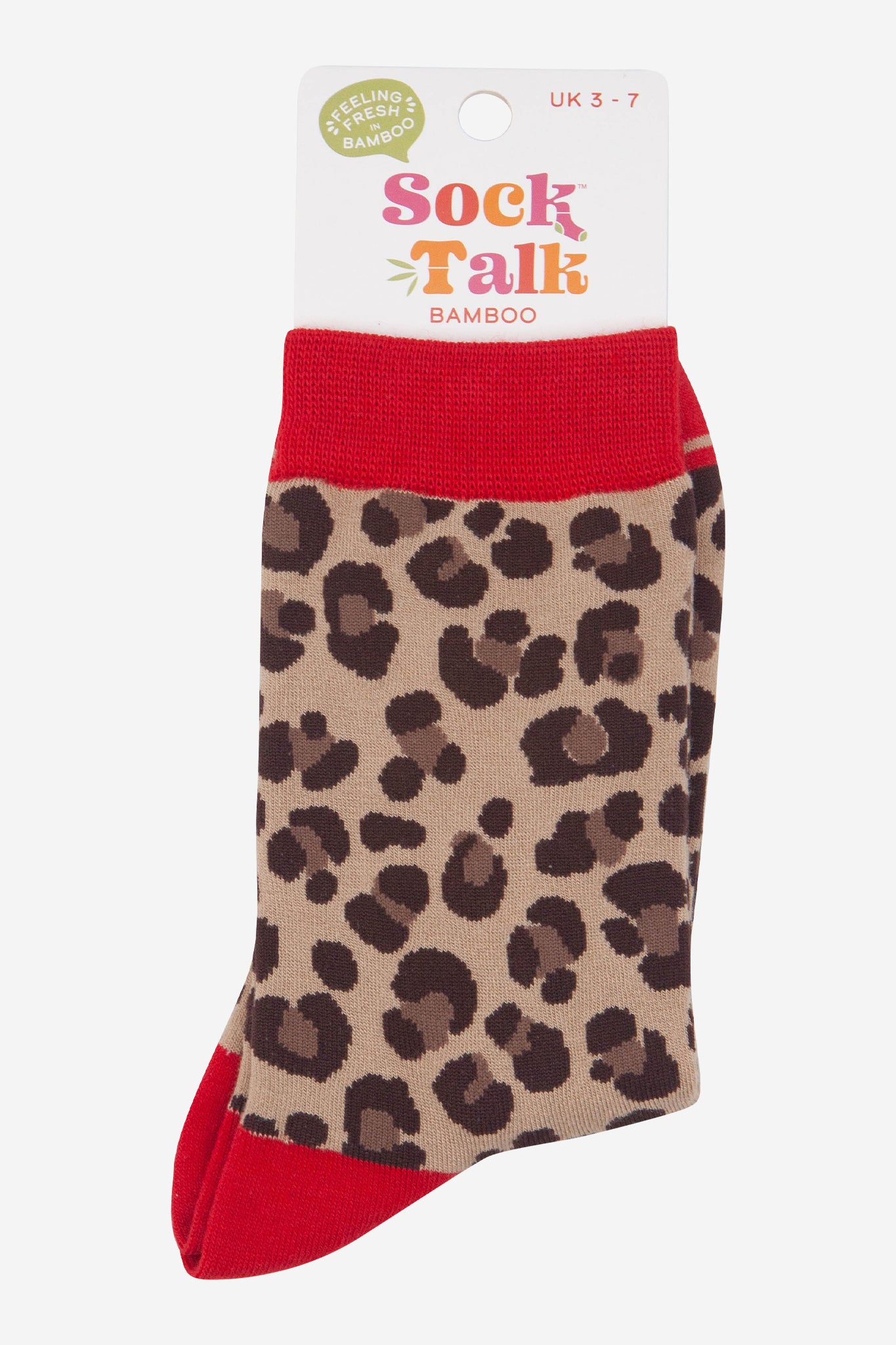 womens-bamboo-socks-beige-red-leopard-in-sock-talk-packaging