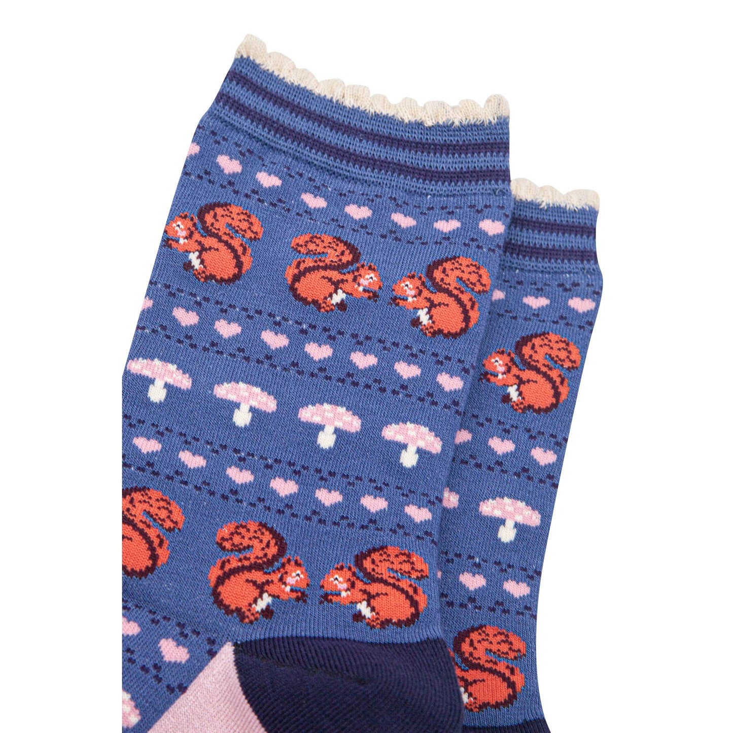 womens-bamboo-socks-denim-blue-navy-blue-squirrel-fair-isle-close-up