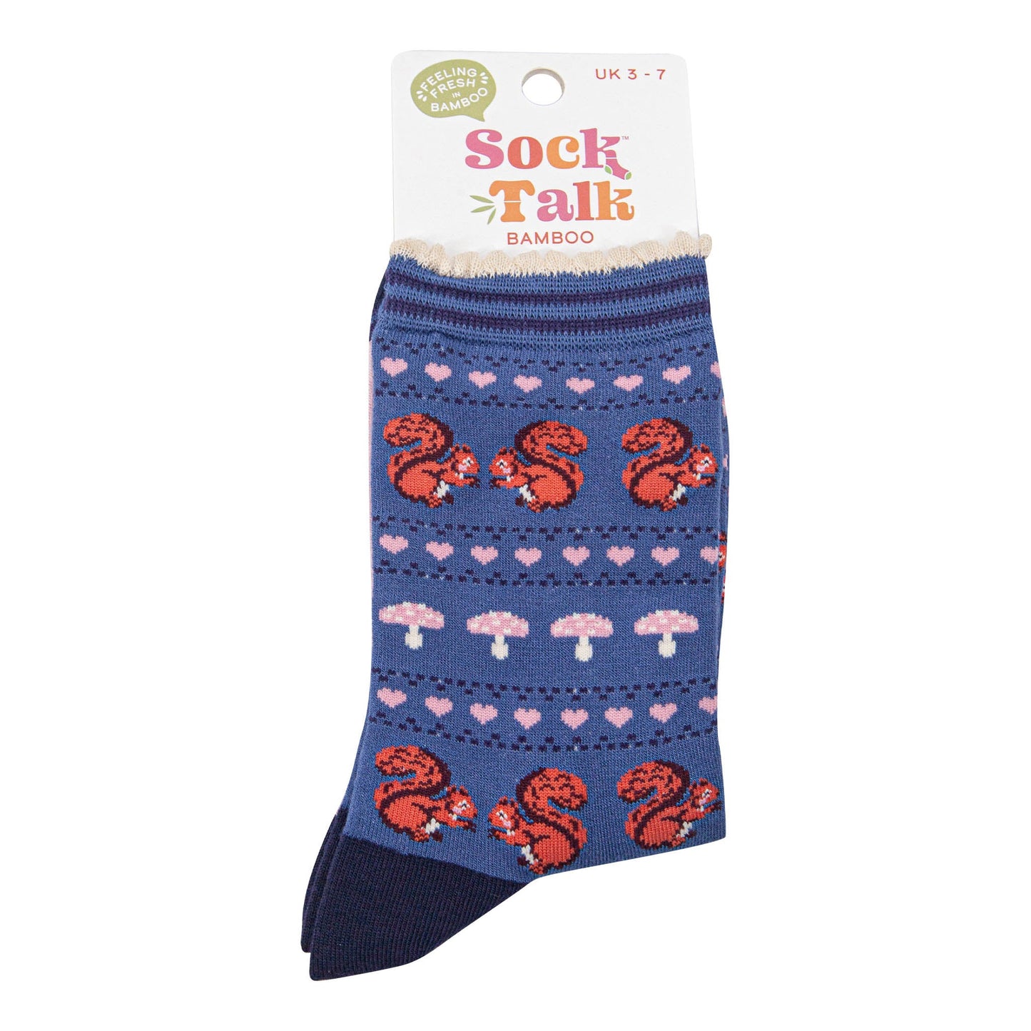 womens-bamboo-socks-denim-blue-navy-blue-squirrel-fair-isle-in-sock-talk-packaging