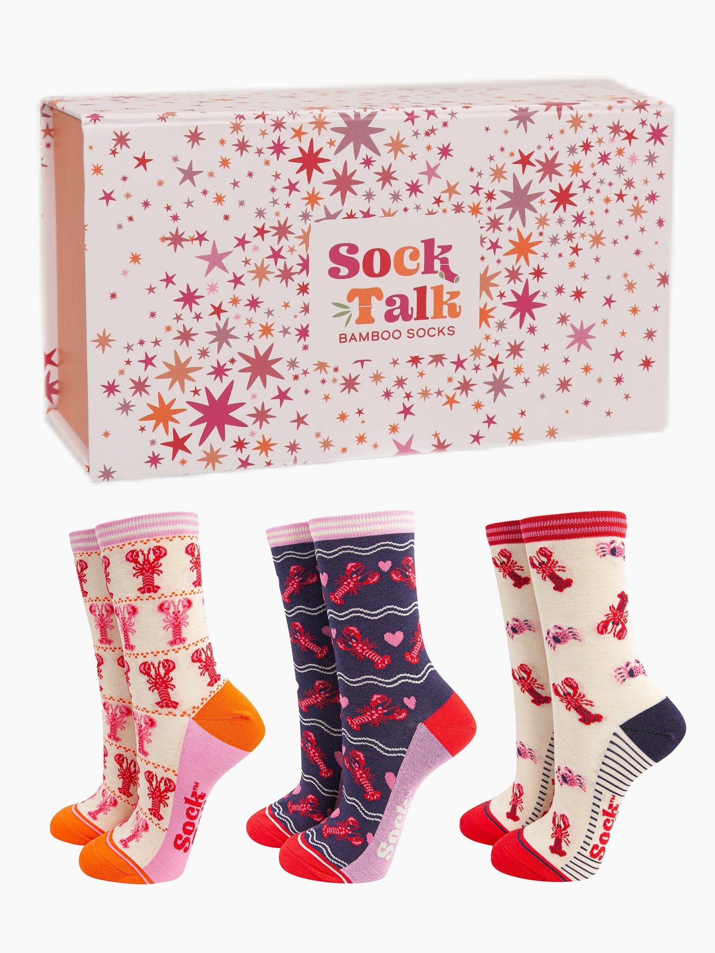 womens-bamboo-socks-gift-box-lobsters-three-pairs-ankle-socks-one-gift-box
