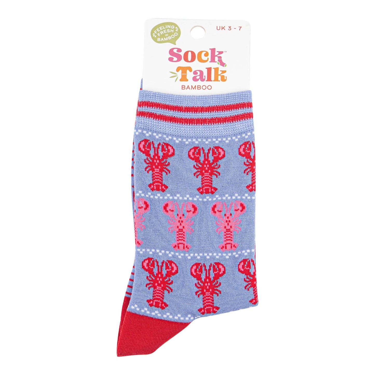 womens-bamboo-socks-light-blue-red-lobsters-in-sock-talk-packaging