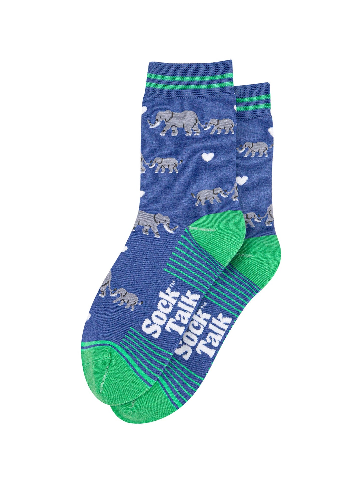 Baby-Elephants-Bamboo-Socks-in-Blue-Laid-Flat