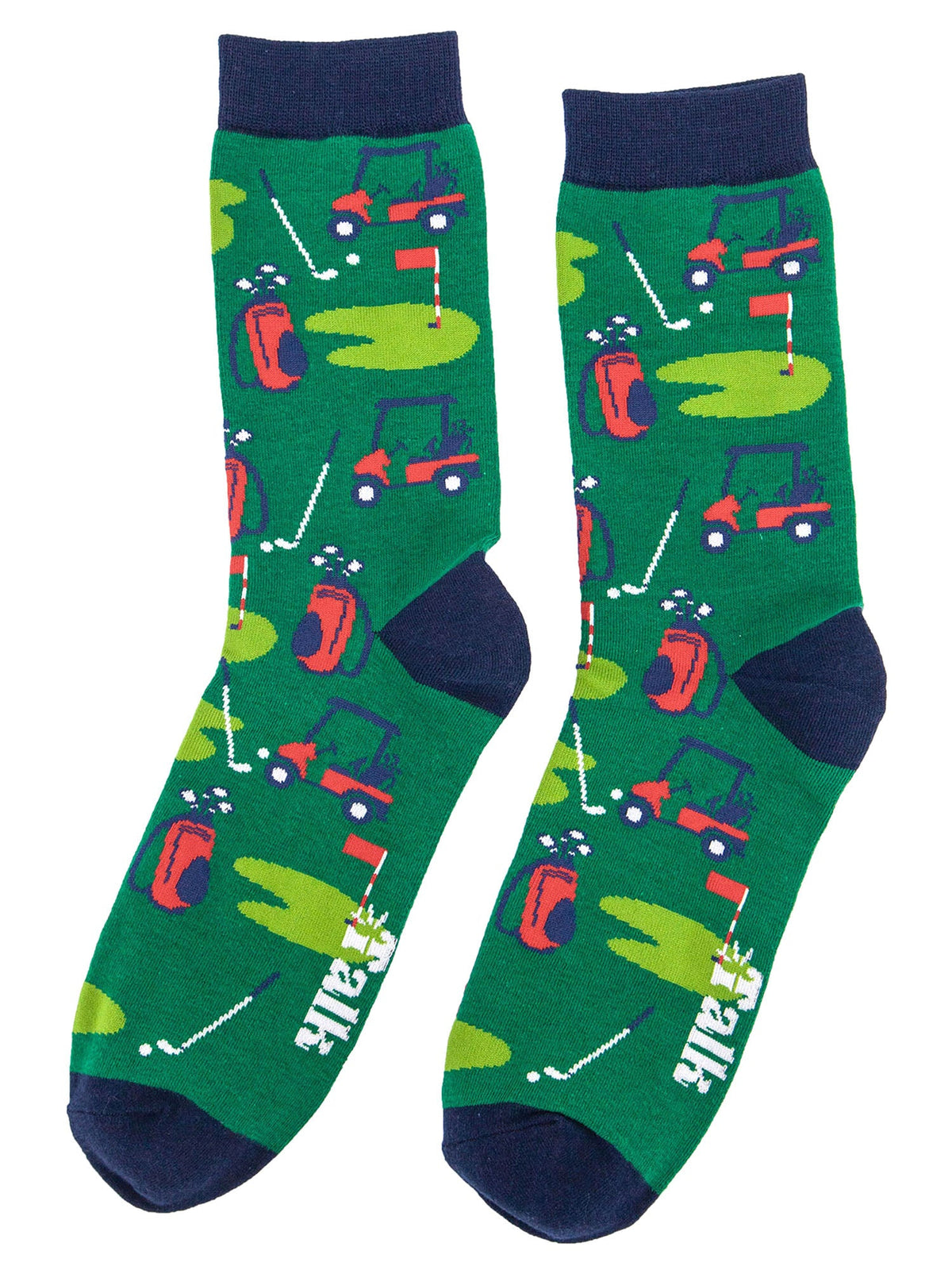 Golf-Course-Bamboo-Crew-Socks-Christmas-Cracker-Gift-Box-in-Green
