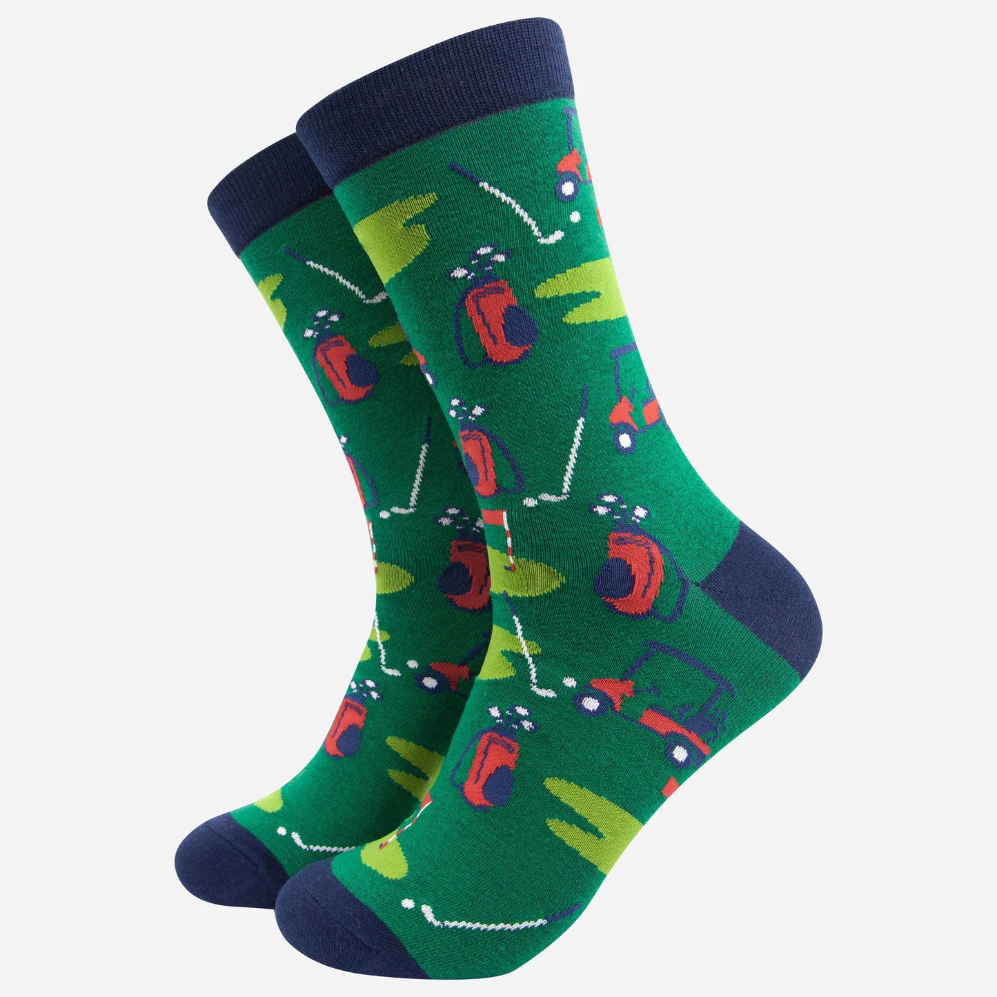 Men's Bamboo Socks Gift Box - Green, Golfing