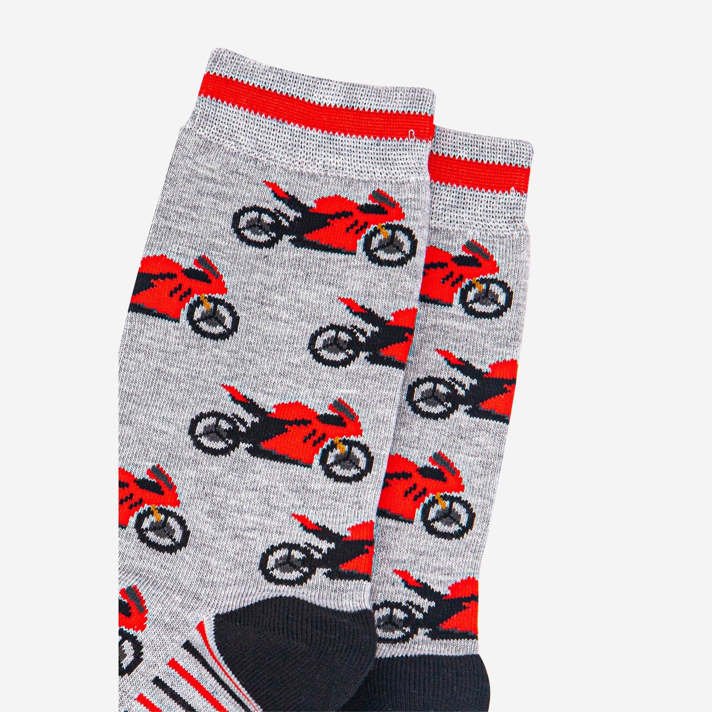 mens-bamboo-socks-light-grey-red-motorbikes-close-up