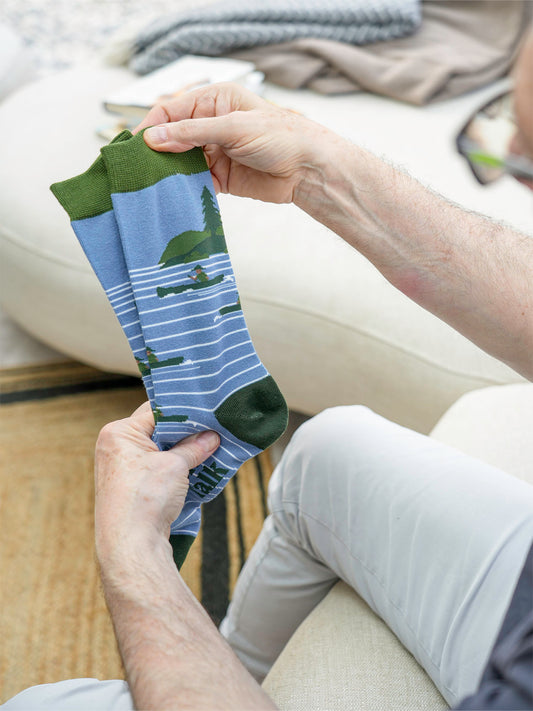 Canoeing-Bamboo-Socks-in-Blue