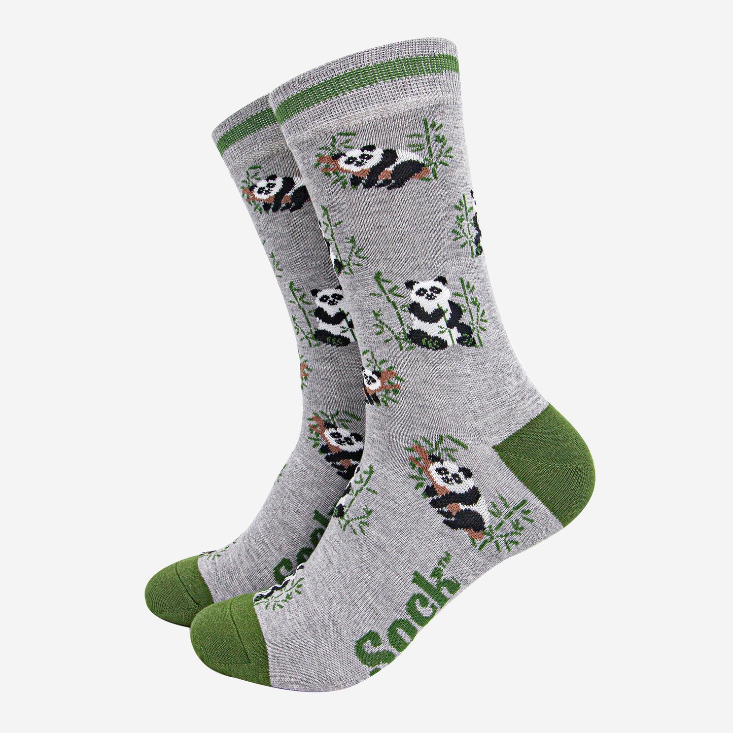 mens-bamboo-socks-grey-marl-panda-animals