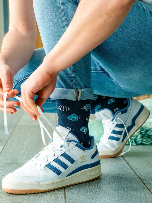 tropical-fish-print-bamboo-socks-in-blue-aqua