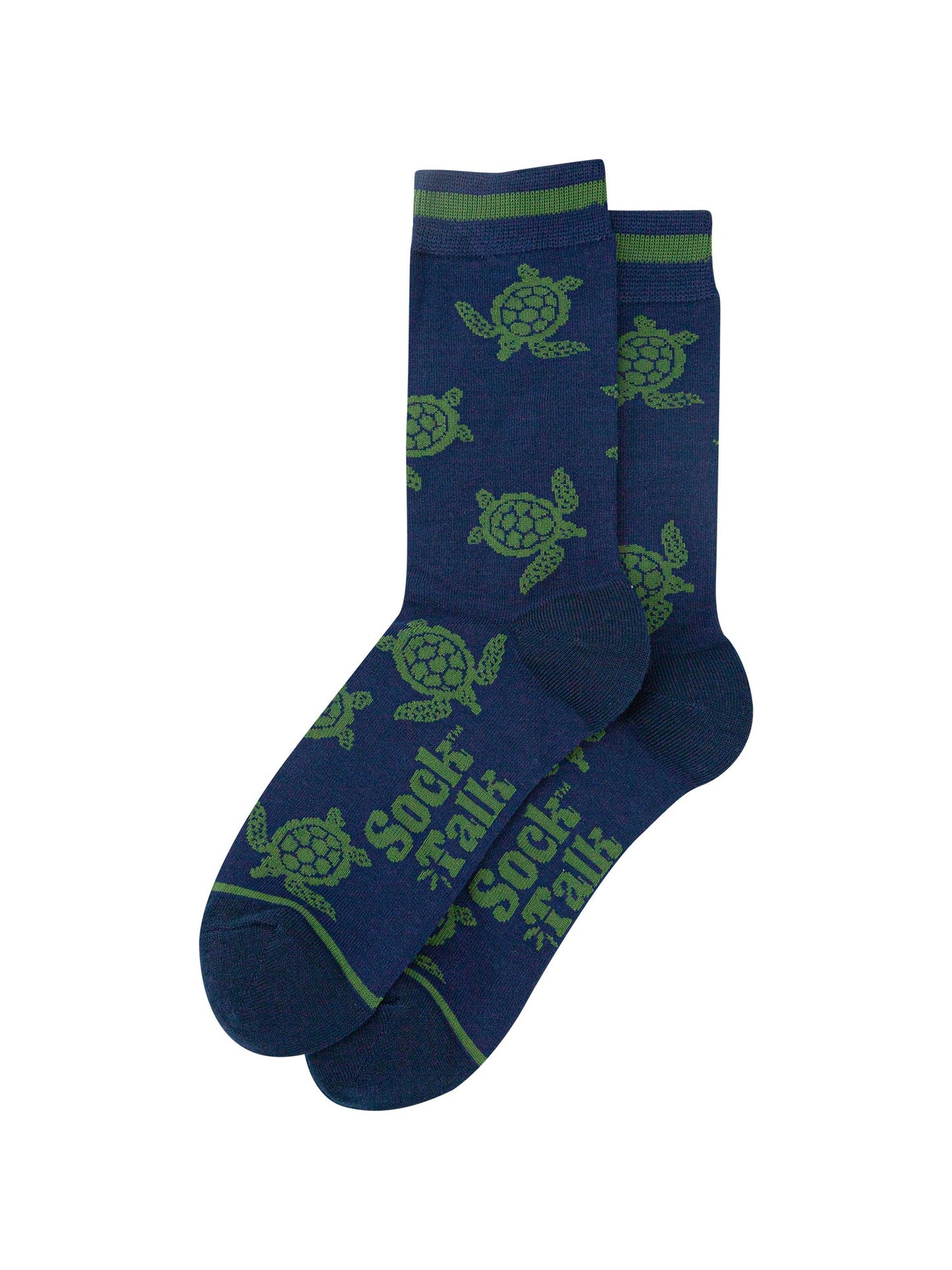 mens-bamboo-socks-navy-blue-turtle-laying-flat