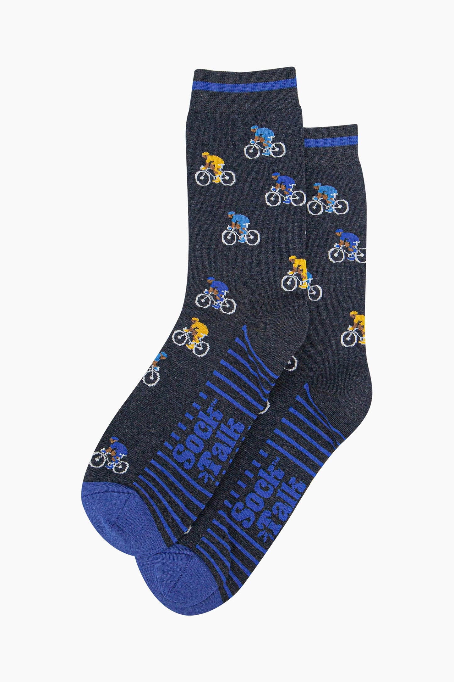 Men's Bamboo Crew Socks Christmas Cracker Gift Box - Navy, Cyclists