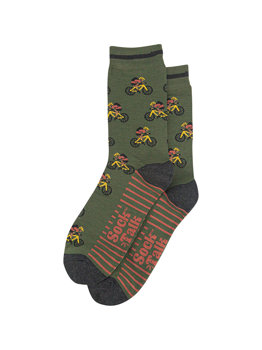 mens-bamboo-socks-khaki-mountain-bikers-laying-flat-cycling-bikers
