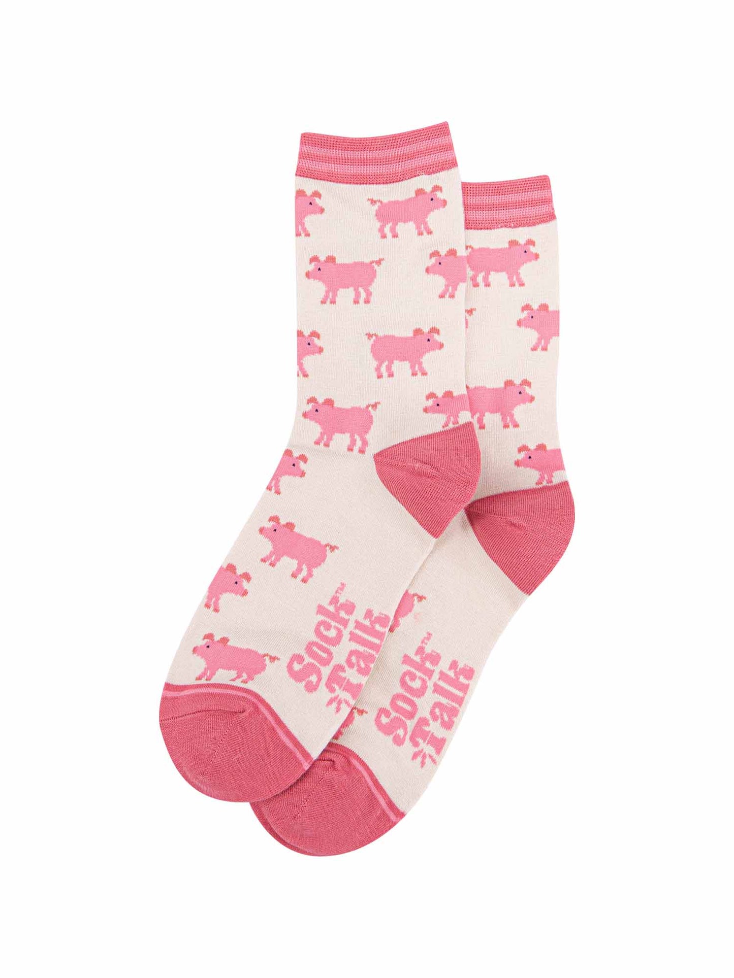 Pigs Bamboo Socks in Cream