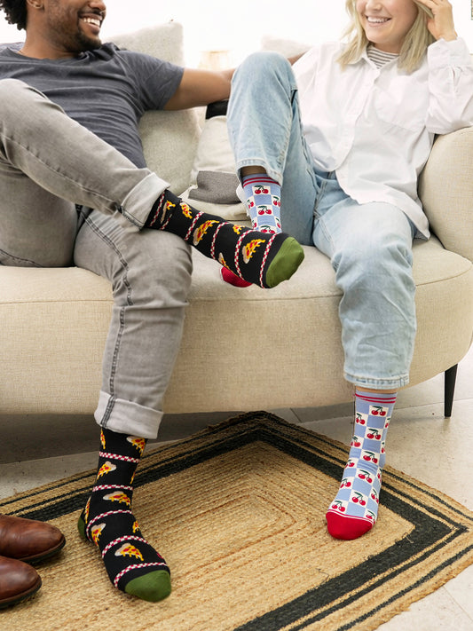 Pizza-Slice-Bamboo-Socks-in-Black