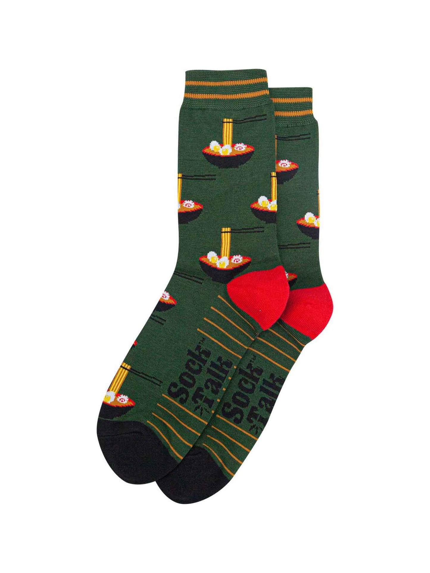 mens-bamboo-socks-khaki-black-ramen-laying-flat