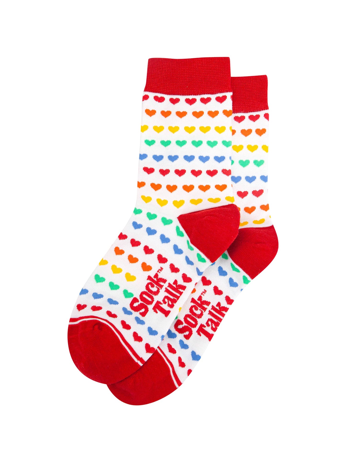 Rainbow-Love-Hearts-Bamboo-Socks-in-White-laid-flat