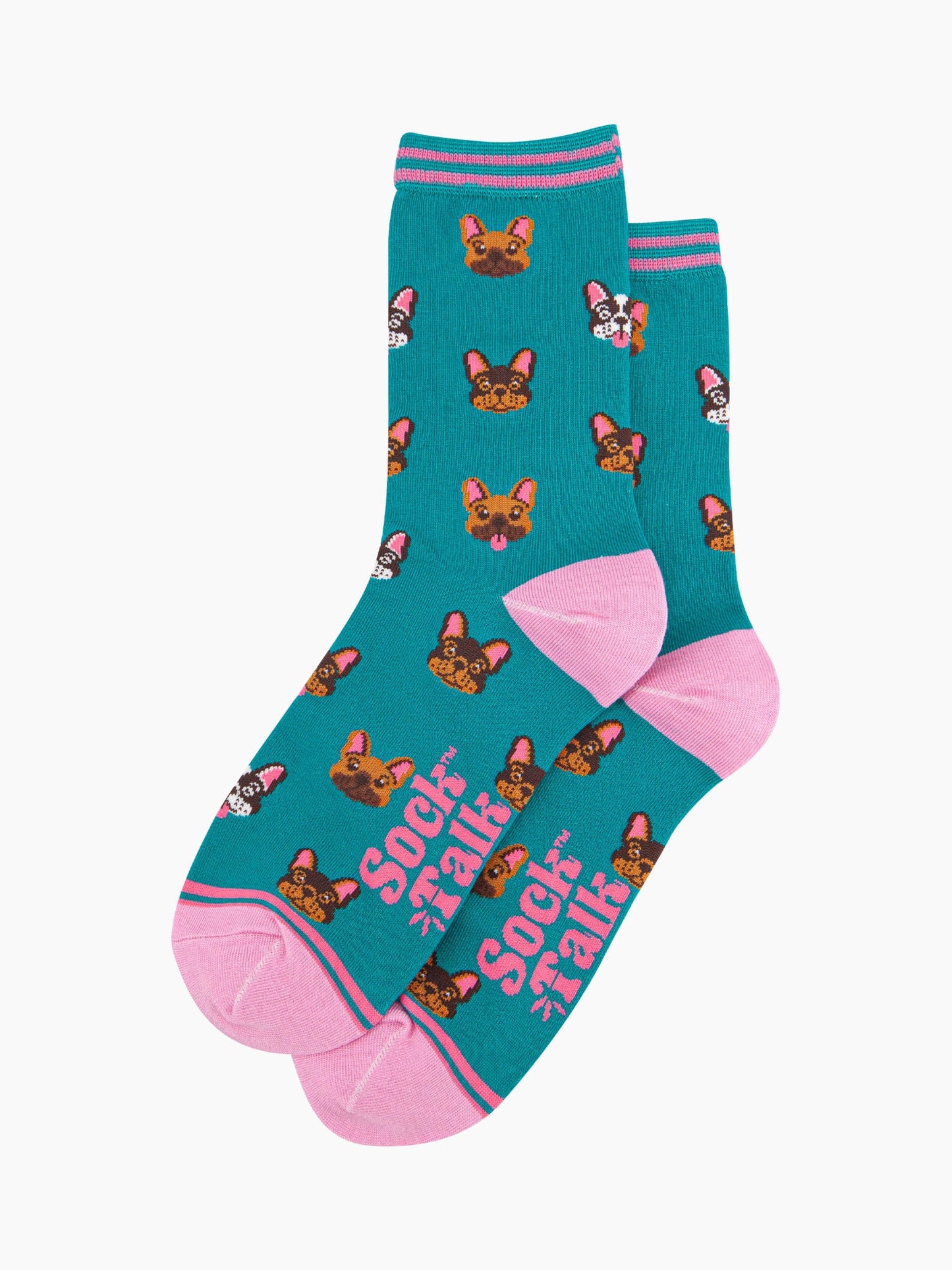 womens-bamboo-socks-teal-frenchie-bulldogs-french-small-dogs