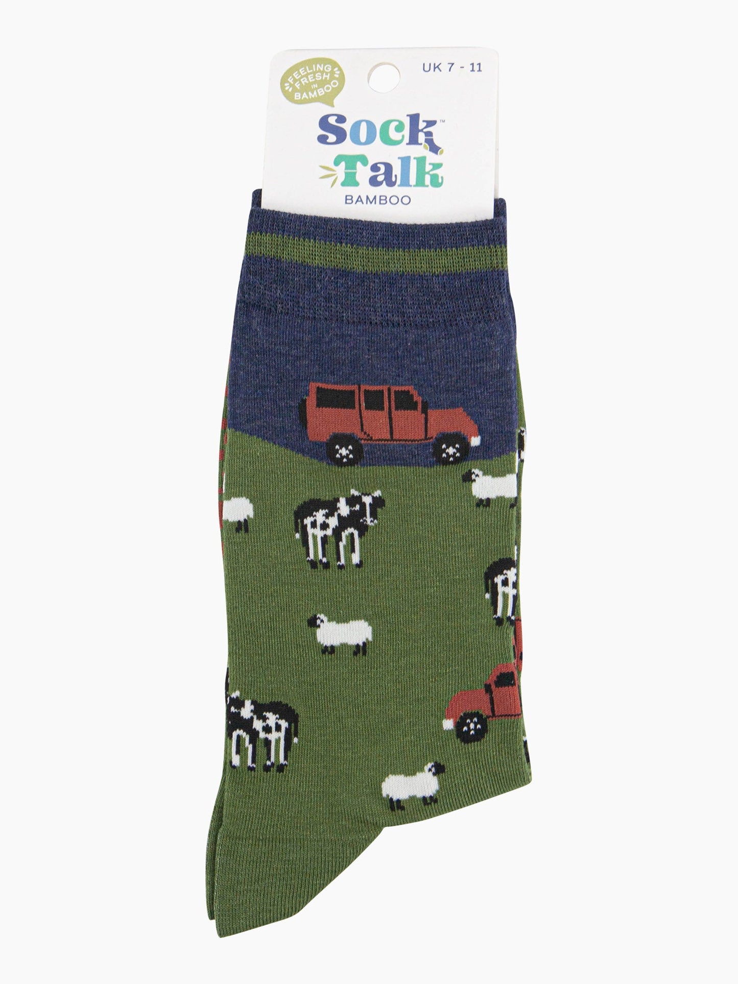 Farm Off-Roader Bamboo Socks in Green