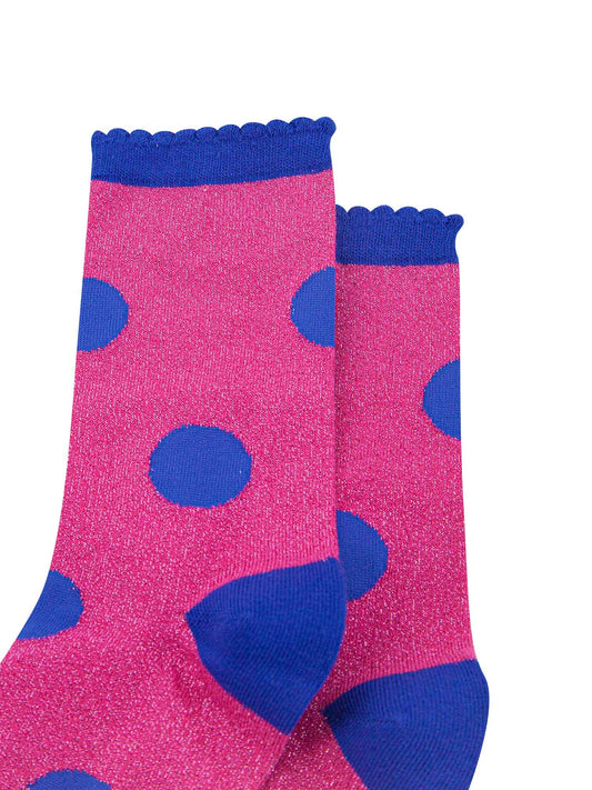 close up of the sparkle glitter socks showing an all over shimmer effect