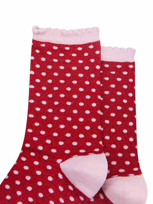 womens-red-pink-polka-dots-glitter-socks-close-up