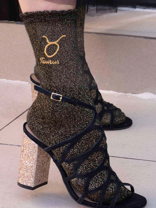 taurus-symbol-cotton-glitter-socks-black-and-gold
