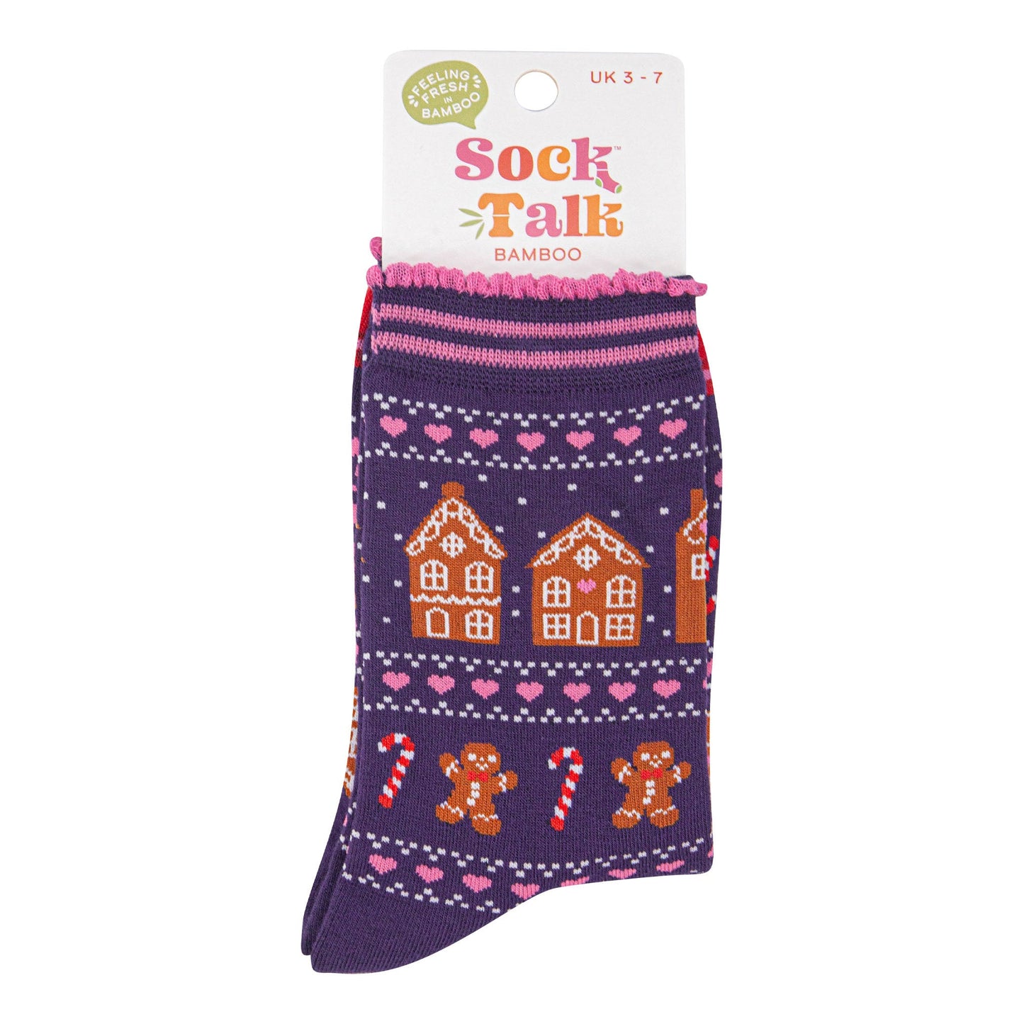 womens-bamboo-socks-navy-blue-red-gingerbread-fair-isle-in-sock-talk-packaging