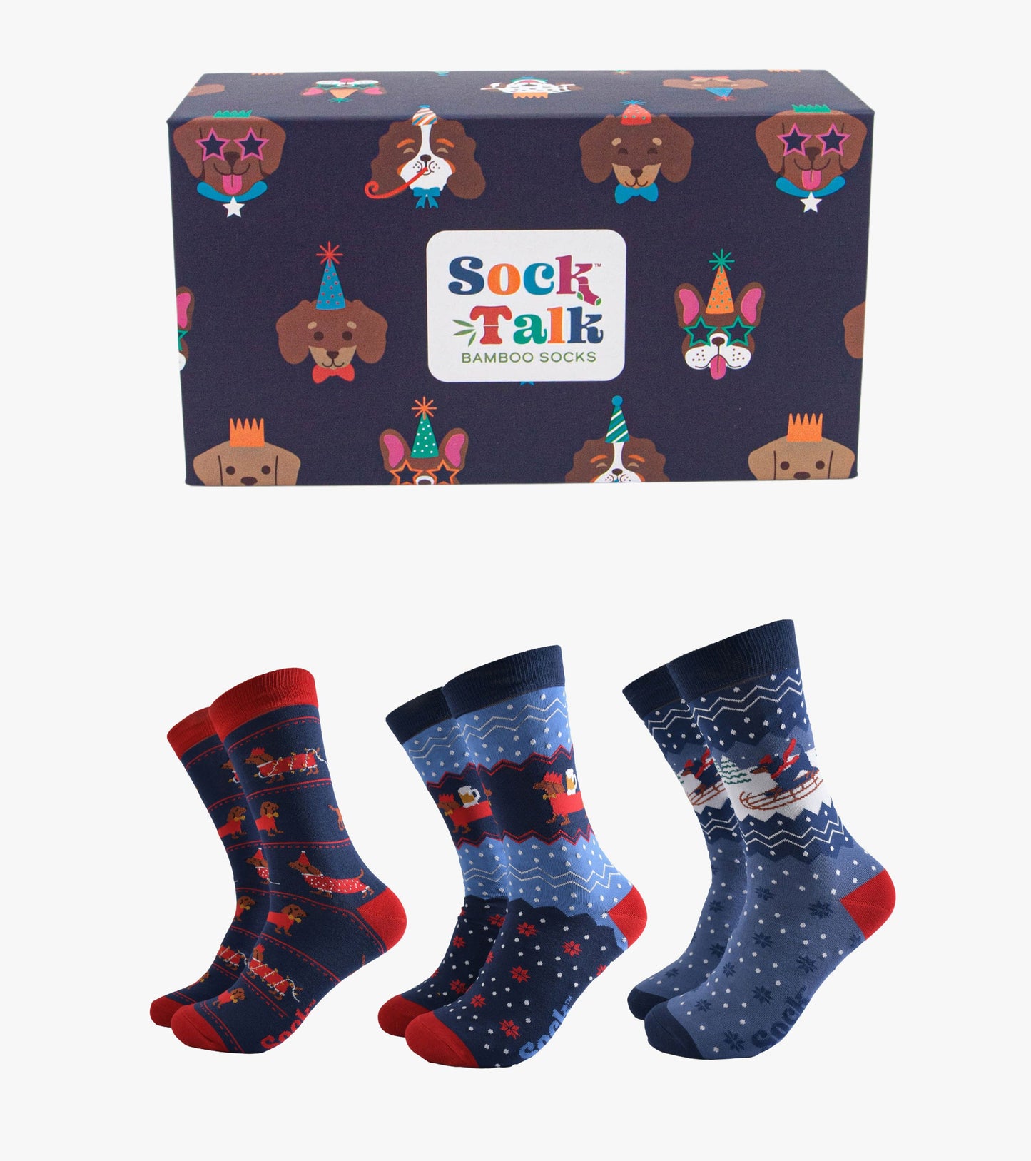 mens-socks-gift-box-navy-winter-sausage-dogs
