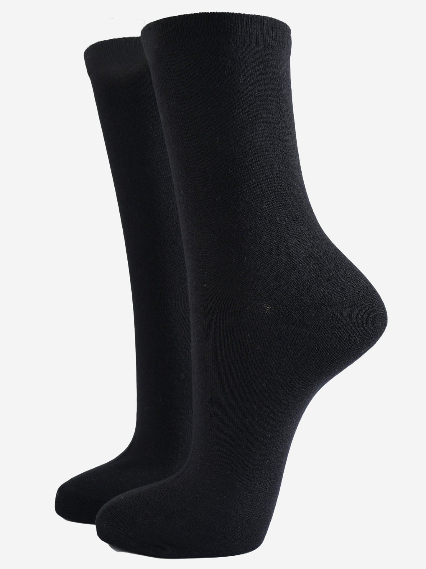 Women's Solid Bamboo Socks - Black