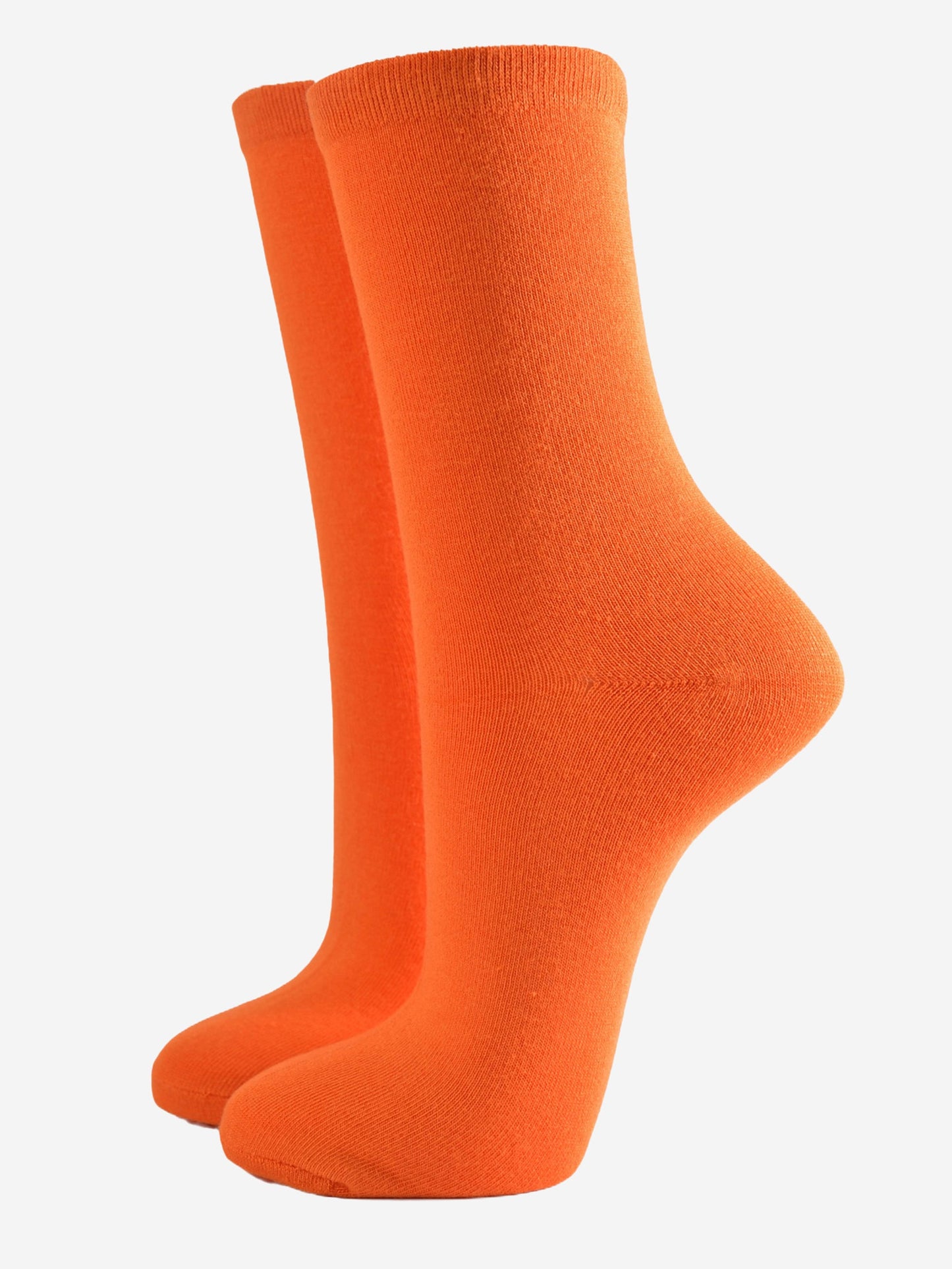 Women's Solid Bamboo Socks - Orange