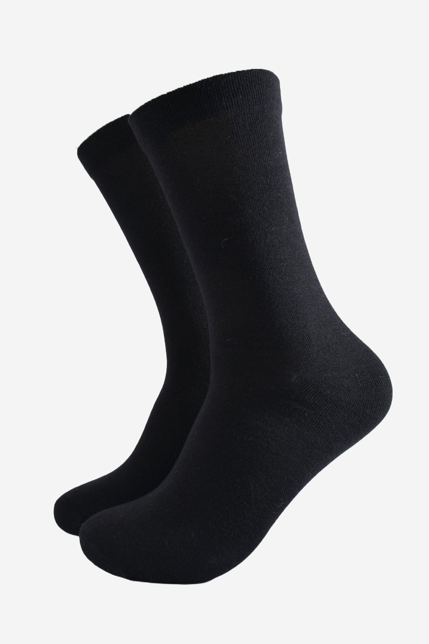 mens plain black bamboo socks