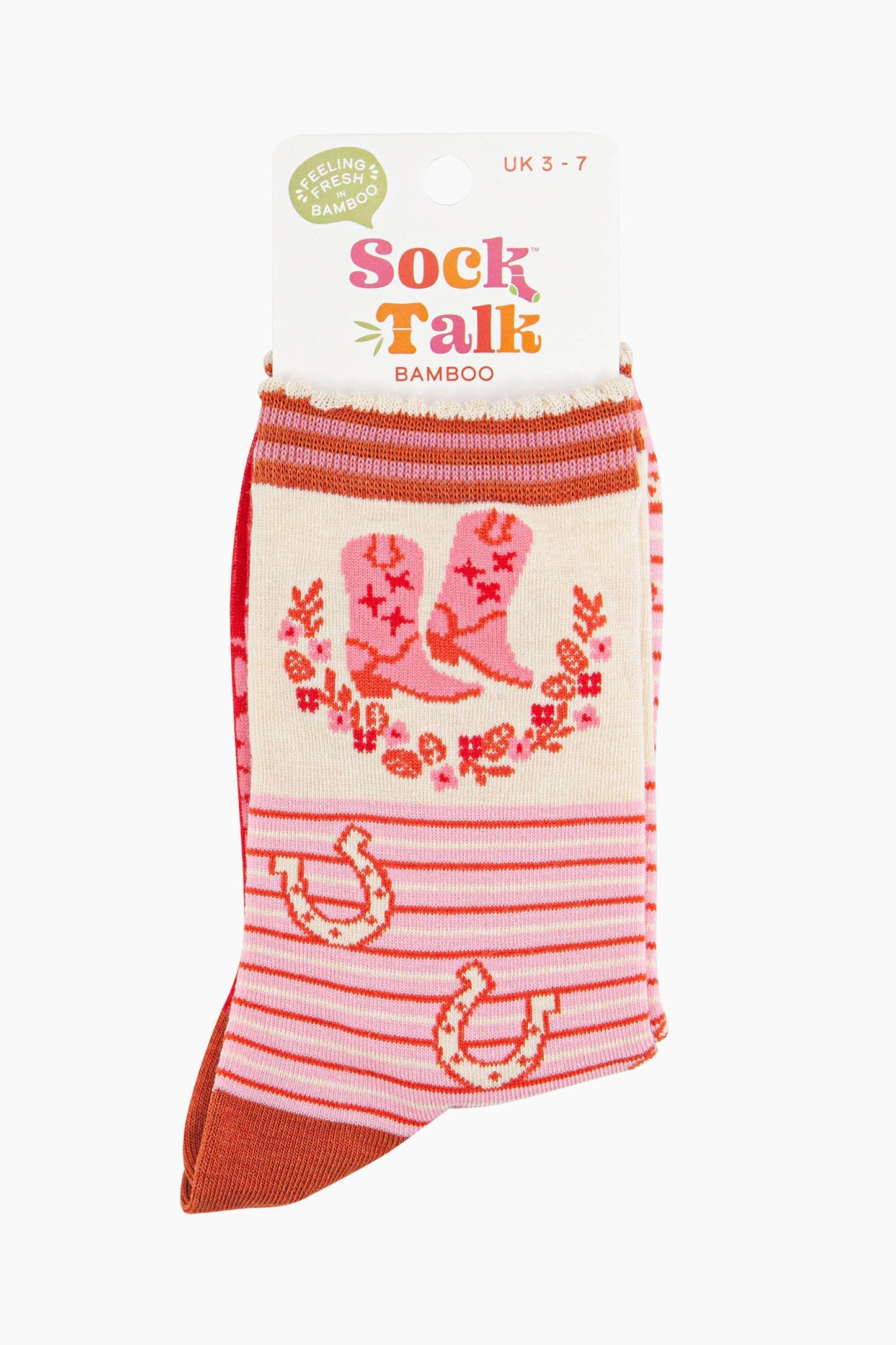 womens-bamboo-socks-cream-pink-cowboy-boot-stripe-in-sock-talk-packaging-uk-size-3-7