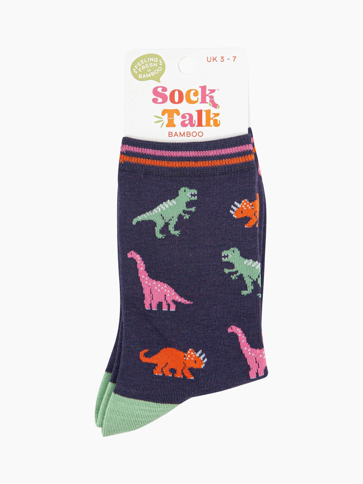 womens-bamboo-socks-navy-multi-dinosaurs-in-sock-talk-packagin-uk-size-3-7